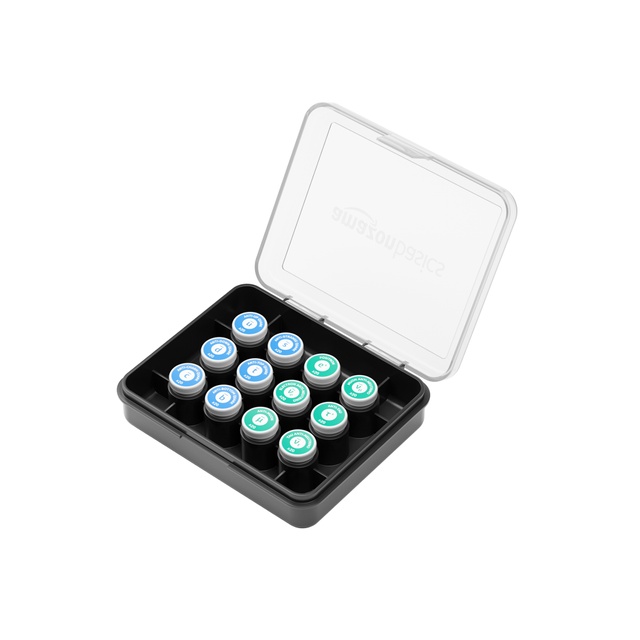The Amazon Basics 240-Piece Fundamental Anti-Particle Set with the case lid open